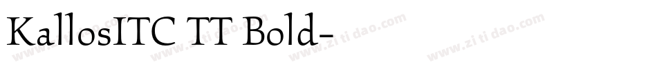 KallosITC TT Bold字体转换